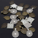 31 Pcs DIY Resin Casting Mould and Pendant Tray Kit for Jewellery Making