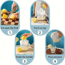 Manual Juice Extractor for Orange Lemon Home Citrus Juicer Hand Compressor - White