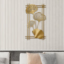 New Chinese Style Metal 3D Leaf Wall Hanging Ornament Decor For Home Bedroom
