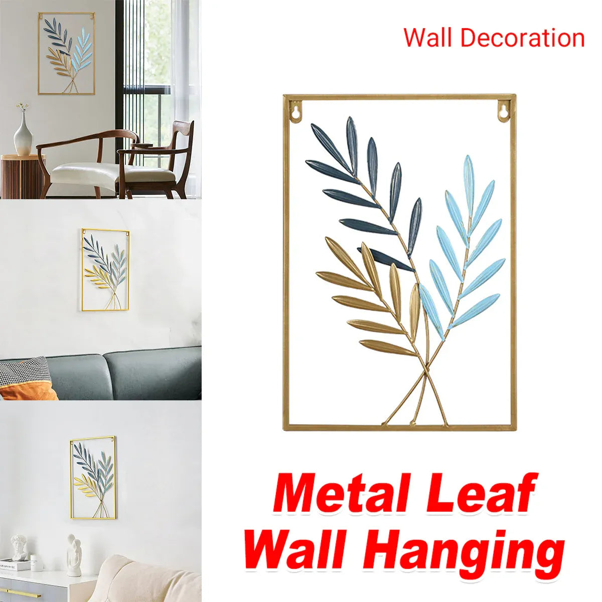 Modern Light Luxury Metal Wall Hanging Dining Living Room Bedroom Porch Decor