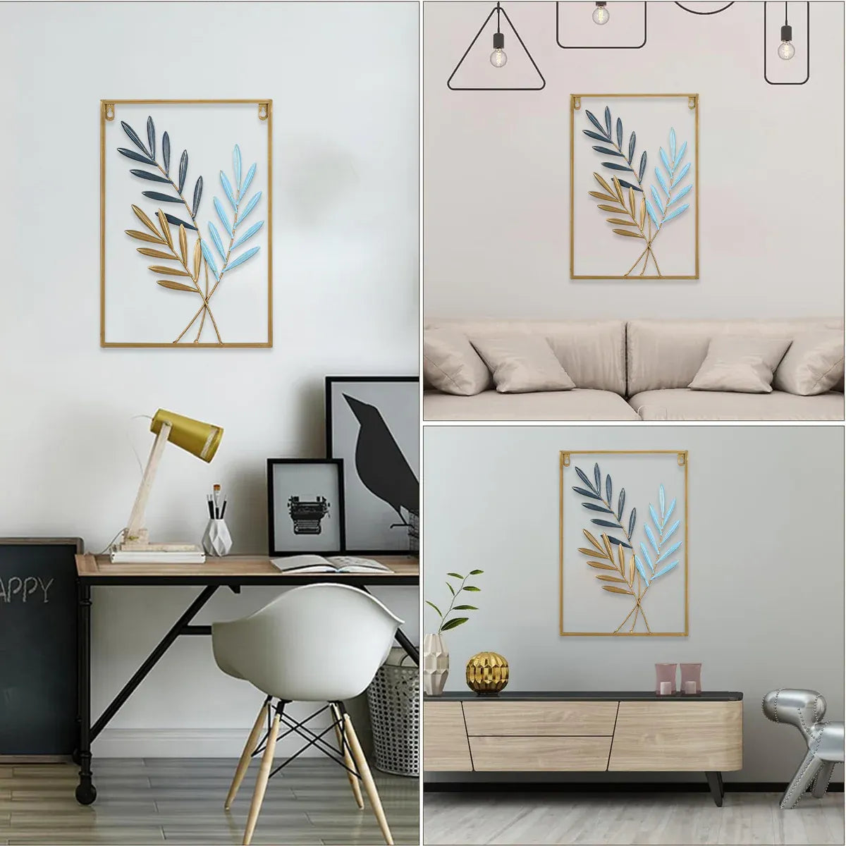 Modern Light Luxury Metal Wall Hanging Dining Living Room Bedroom Porch Decor