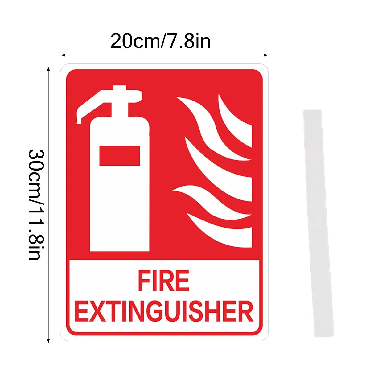 2PCS Fire Extinguisher PVC Sign Warning Safety Notice Building Warehouse Office