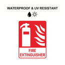 2PCS Fire Extinguisher PVC Sign Warning Safety Notice Building Warehouse Office