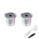2 Pack Stainless Steel K-Cups Coffee Pod Filters Reusable Durable For Cafe