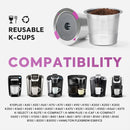 2 Pack Stainless Steel K-Cups Coffee Pod Filters Reusable Durable For Cafe