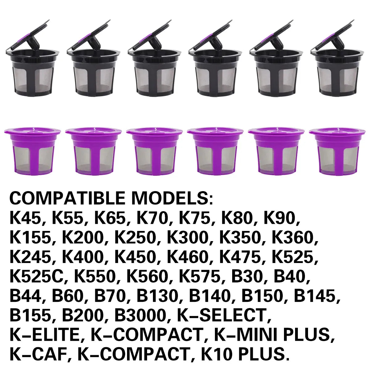 Kcup Coffee Capsule Filter Basic Model Reusable Keurig Coffee Shell For Makers - Black