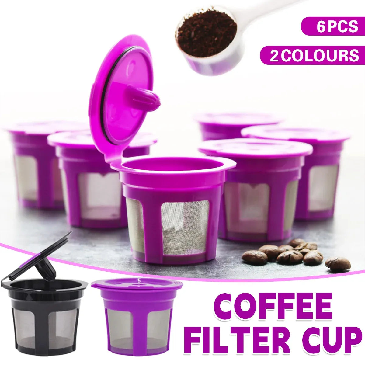 Kcup Coffee Capsule Filter Basic Model Reusable Keurig Coffee Shell For Makers - Purple
