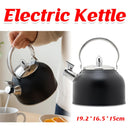 Stainless Steel Whistling Kettle with Black Foldable Handle for Home Kitchen