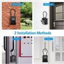 Portable Key Lock Box Hanging Combination Storage Organizer for Home Security - Black