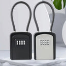 Portable Key Lock Box Hanging Combination Storage Organizer for Home Security - Black