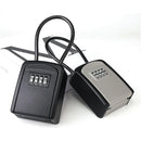 Portable Key Lock Box Hanging Combination Storage Organizer for Home Security - Black
