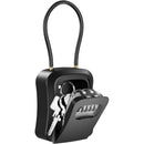 Portable Key Lock Box Hanging Combination Storage Organizer for Home Security - Black