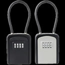 Portable Key Lock Box Hanging Combination Storage Organizer for Home Security - Black