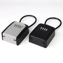 Portable Key Lock Box Hanging Combination Storage Organizer for Home Security - Black