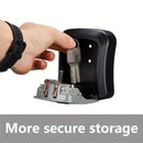 Combination Key Box with Combination Lock for Home Office Security Storage - Black