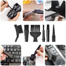 6PCS Anti-Static Keyboard Cleaning Kit Black Plastic Laptop PC Dust Cleaner Tool