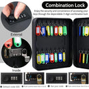 28 Key Wall Mounted Combination Key Cabinet Steel Storage Box Home Office
