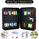 28 Key Wall Mounted Combination Key Cabinet Steel Storage Box Home Office
