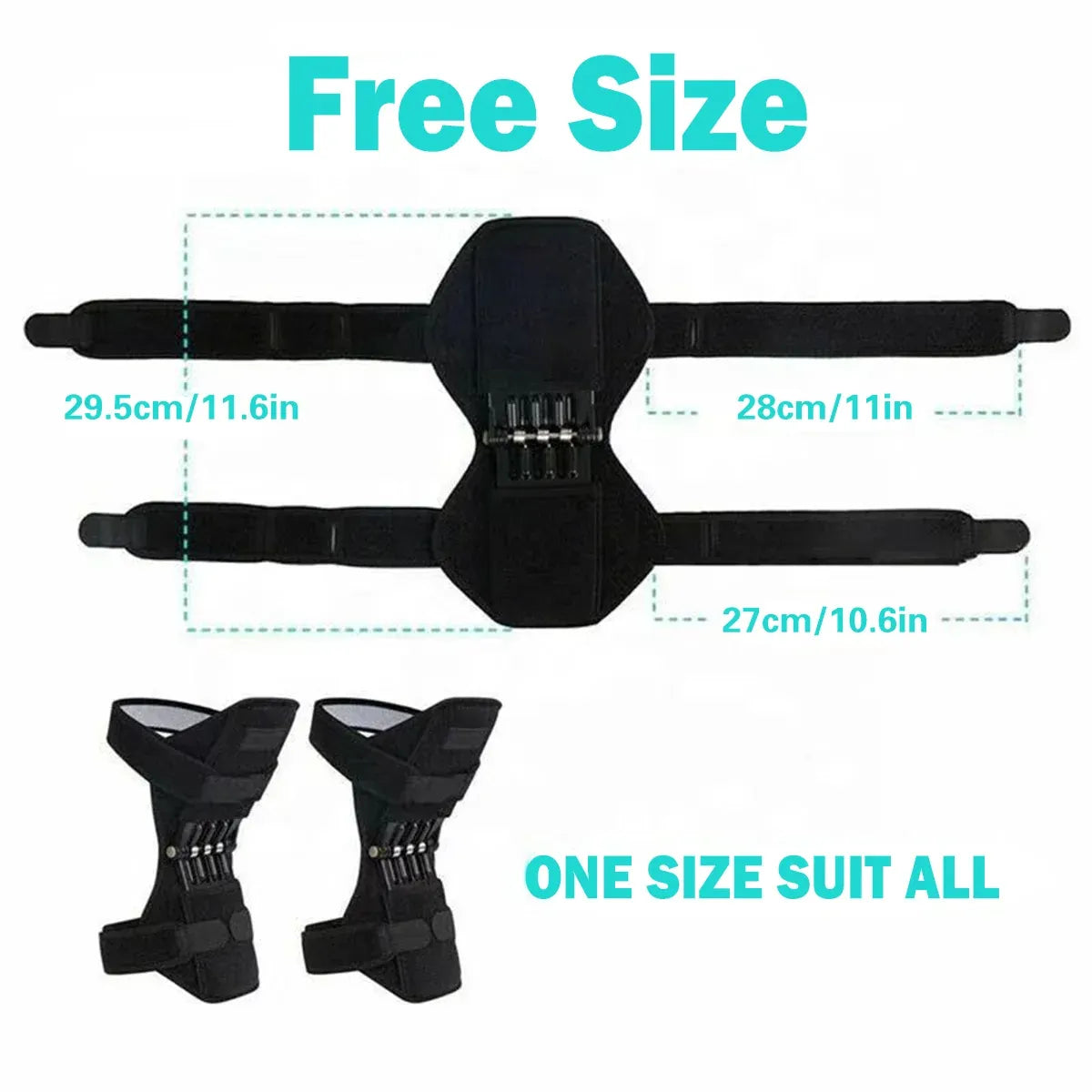 Adjustable Knee Support Booster Brace for Lifting Squatting Hiking and Sports