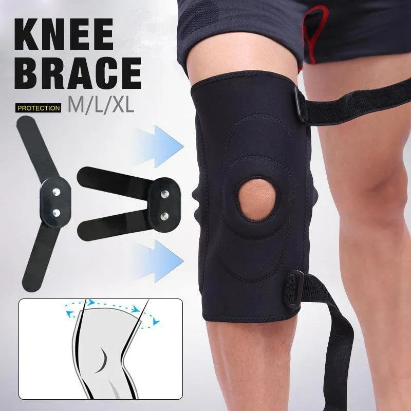 Adjustable Double Metal And Hinged Knee Brace Support Protection Arthritis Sport - L