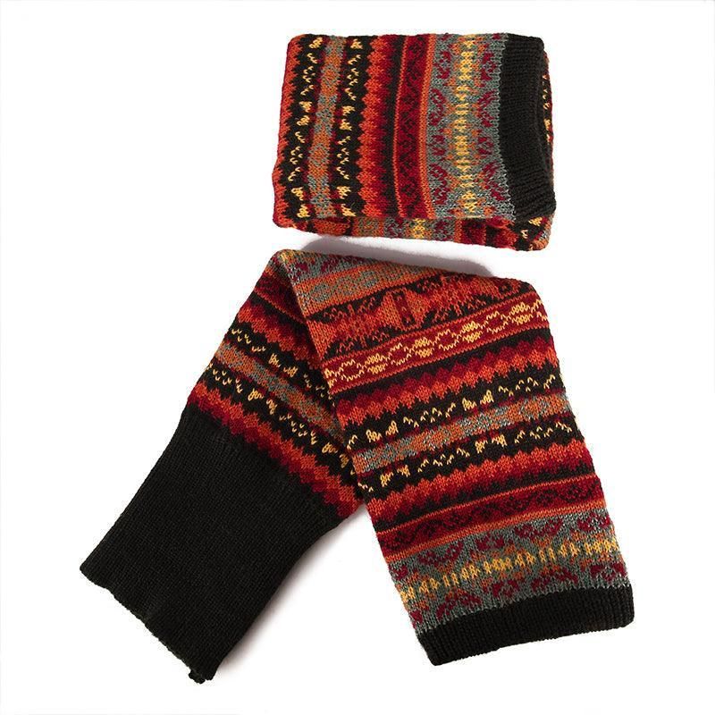 Women Ladies Winter Warm Knit Wool Leg Warmer Woolen Knee Knit Socks Leggings - Green