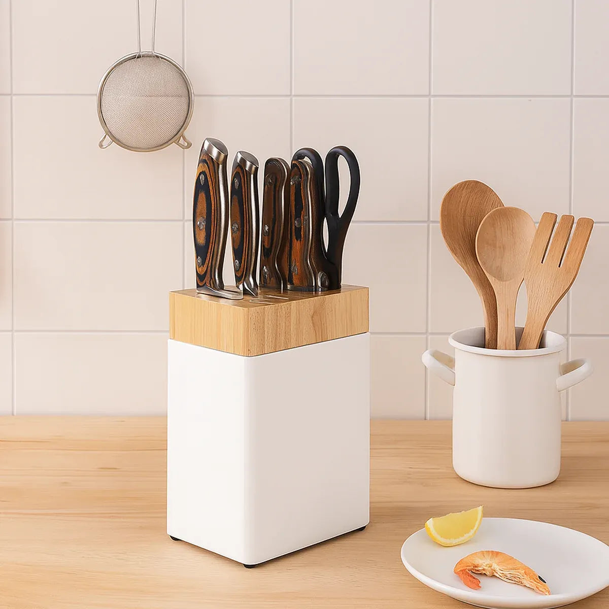 Household Multi Functional Kitchen Knife Storage Rack Knife Block Holder Chef