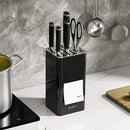 Kitchen Knife Storage Rack Plastic Multi Functional Holder for Knives Scissors - Black