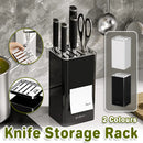 Kitchen Knife Storage Rack Plastic Multi Functional Holder for Knives Scissors - White