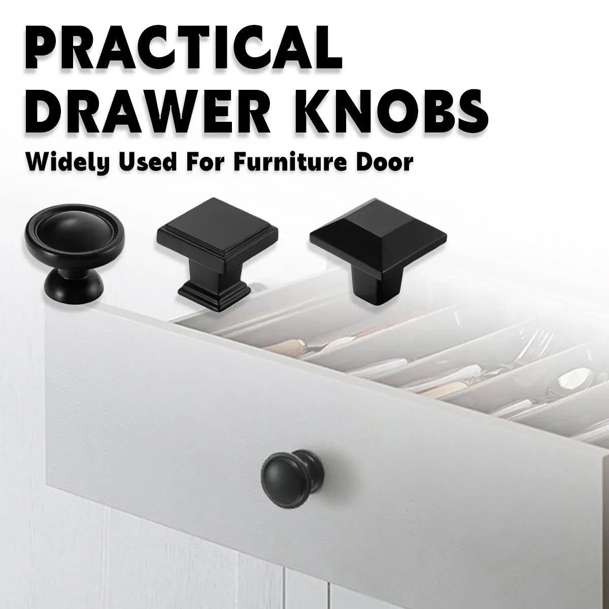 Black Copper Cabinet Handle Wardrobe Drawer Pull Door Handle for Cabinets - 3