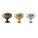 Pigeon Egg Cabinet Handle Single Hole French Style Drawer Pull for Door Closet - Brass