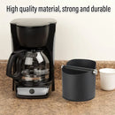 Stainless Steel Coffee Grounds Knock Box Round Tap Bucket for Household Espresso - Black