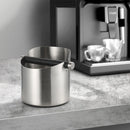 Stainless Steel Coffee Grounds Knock Box Round Tap Bucket for Household Espresso - Black