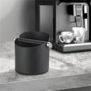 Stainless Steel Coffee Grounds Knock Box Round Tap Bucket for Household Espresso - Black