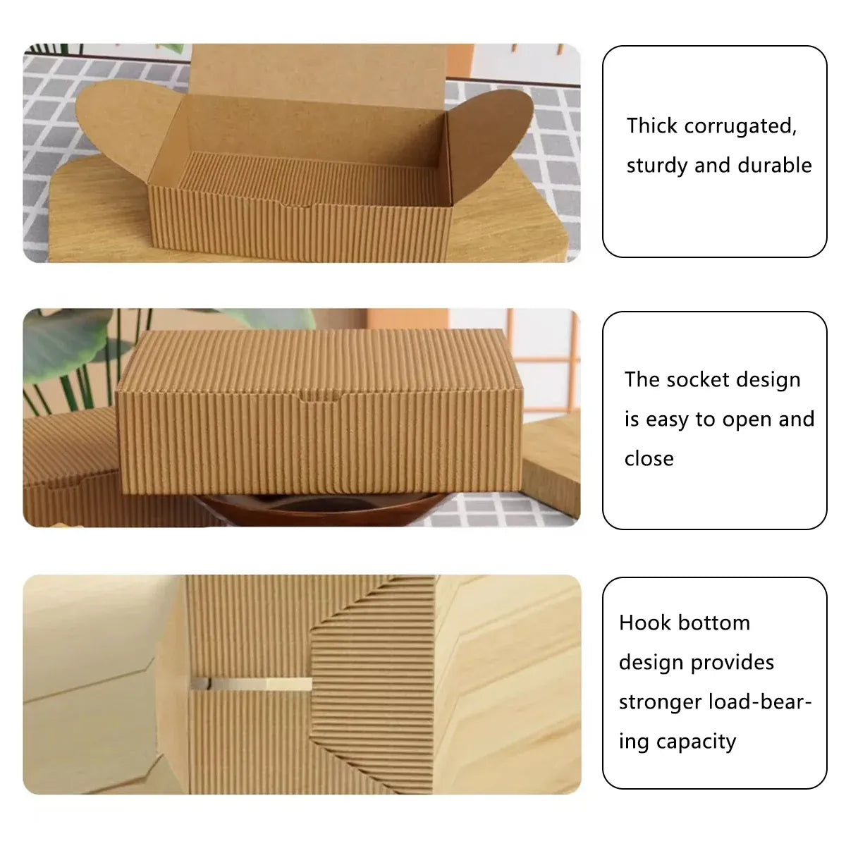 20PCS Corrugated Paper Gift Boxes Recyclable for Birthday Holiday Presents Carry
