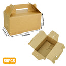 50-Piece Large Kraft Paper Takeaway Box Set