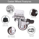 L Type Furniture Casters 4pcs 90-Degree Right Angle Small Wheel Furniture Wheels