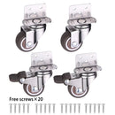 L Type Furniture Casters 4pcs 90-Degree Right Angle Small Wheel Furniture Wheels