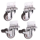 L Type Furniture Casters 4pcs 90-Degree Right Angle Small Wheel Furniture Wheels