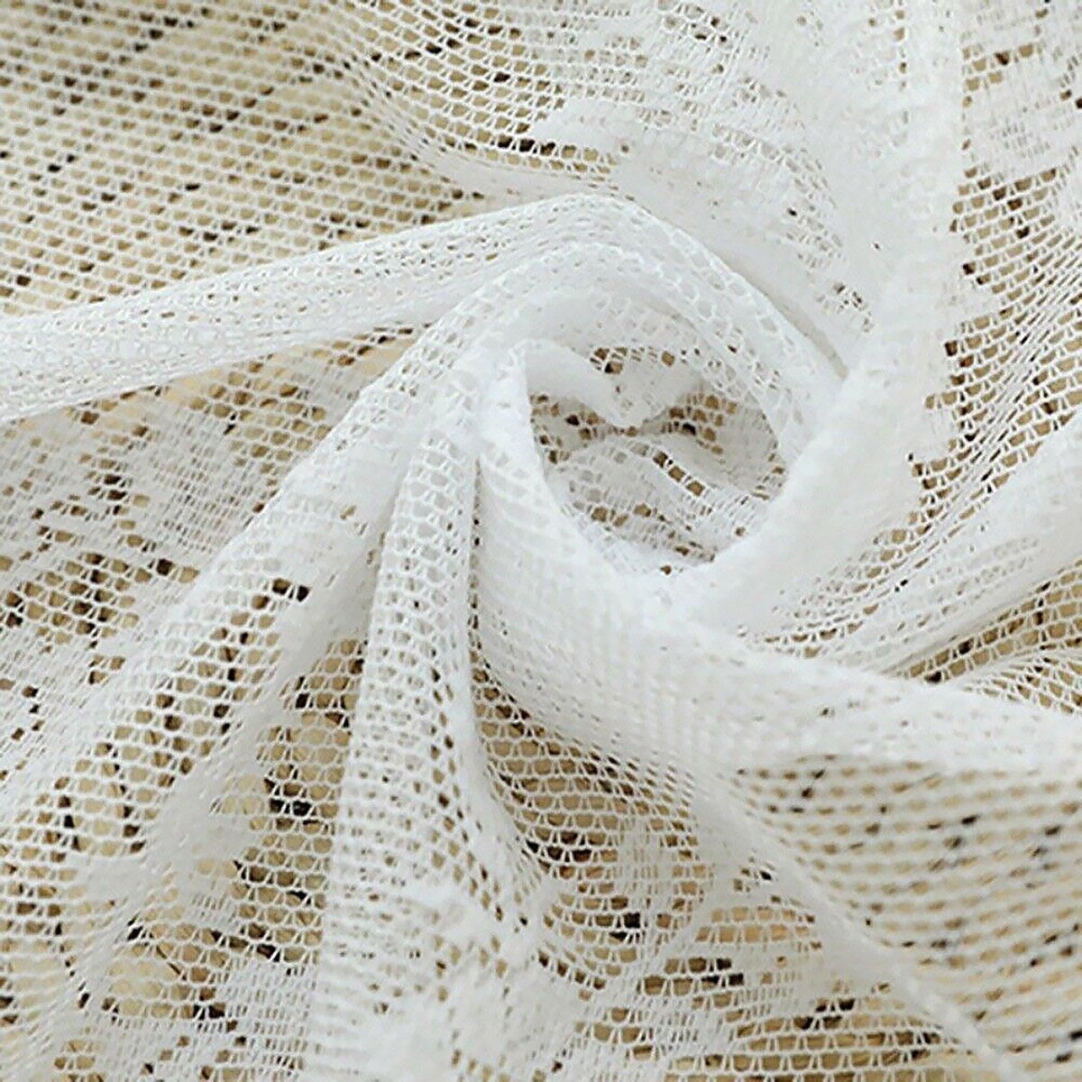 Elegant Lace Curtain Bedroom Window Door Screen Privacy Window Decor - 145*100cm