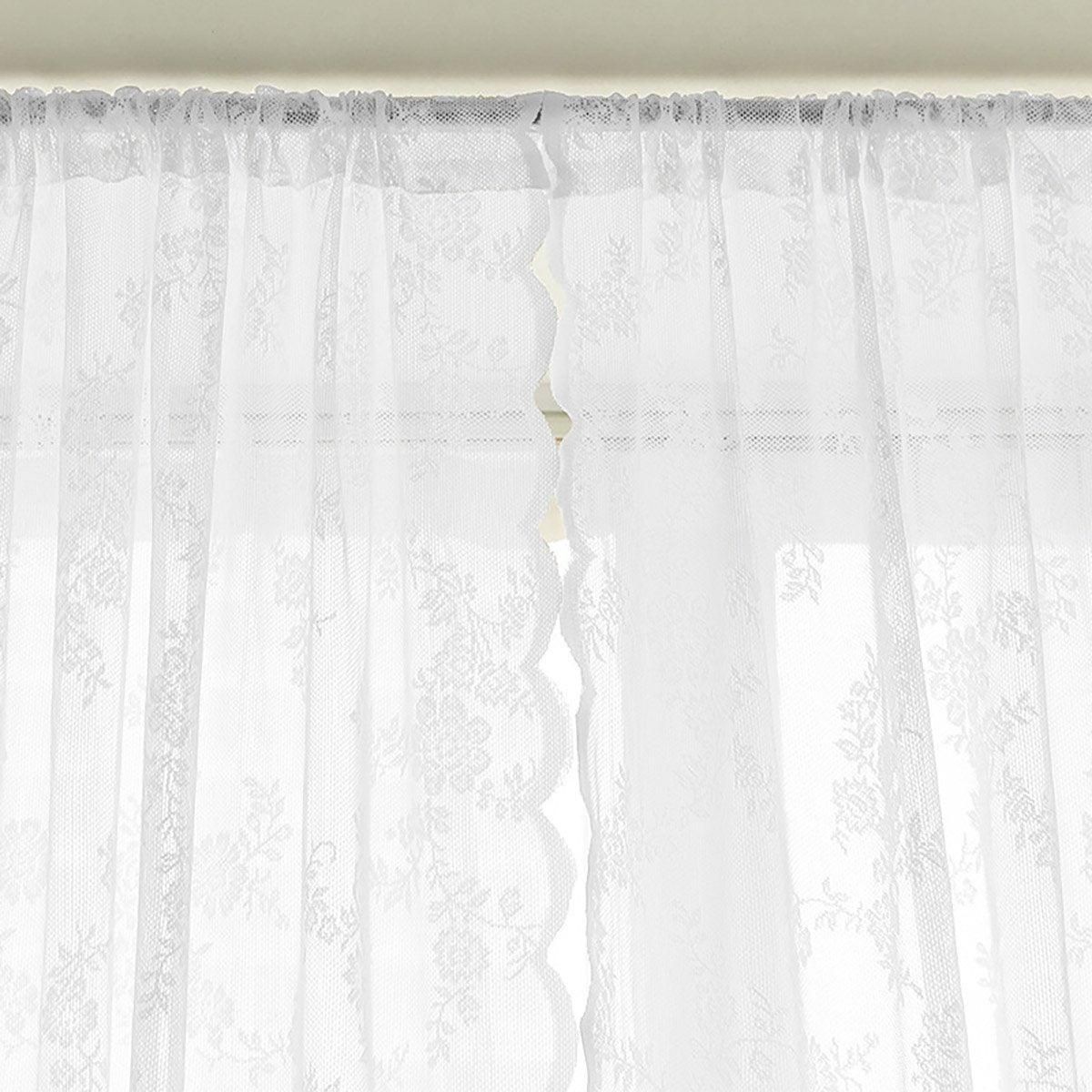 Elegant Lace Curtain Bedroom Window Door Screen Privacy Window Decor - 145*100cm