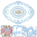 4 Pack Retro Lace Oval Placemats 31x42cm French Crochet Doilies 4 Colors Set - White