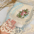 4 Pack Retro Lace Oval Placemats 31x42cm French Crochet Doilies 4 Colors Set - White