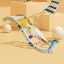 Wooden Parrot Climbing Ladder Swing Toy Claw Grinding Sanded for Small Birds - Curved