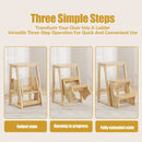 Folding Library Ladder Chair 3 Step Stool Durable for Home Kitchen Daily Use