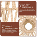 Natural Paper Rope Woven Lampshade 30x21cm Rattan Style Pendant Light Shade