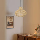 Natural Paper Rope Woven Lampshade 30x21cm Rattan Style Pendant Light Shade