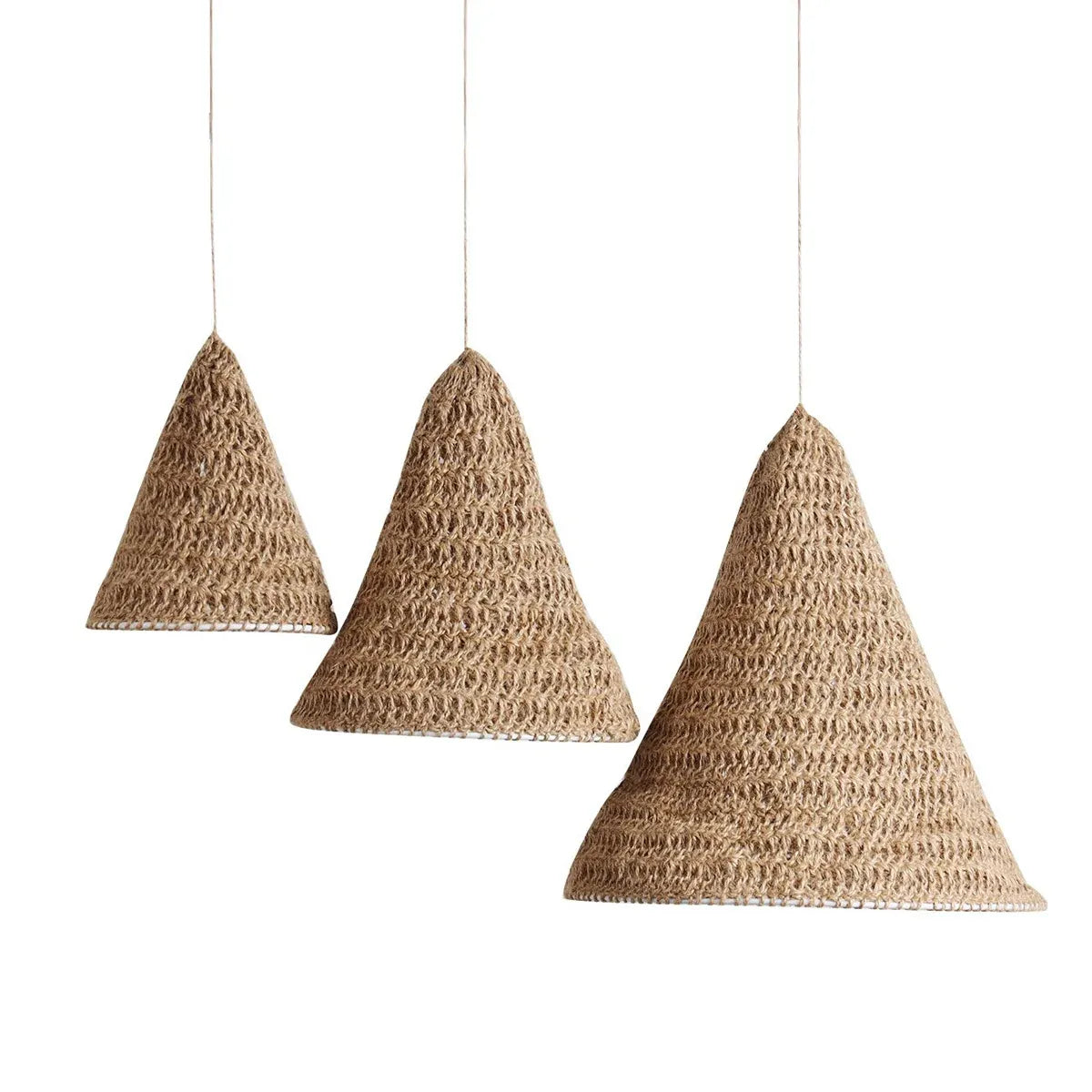 3PCS Woven Lampshade Set Pendant Light Cover for Ceiling Hanging Lamp Durable