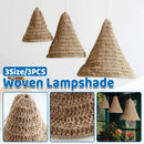 3PCS Woven Lampshade Set Pendant Light Cover for Ceiling Hanging Lamp Durable
