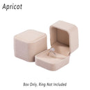 10X Flannel Ring Jewelry Earring Ring Jewelry Boxes Exquisite Gift Organizer - Apricot