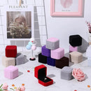 10X Flannel Ring Jewelry Earring Ring Jewelry Boxes Exquisite Gift Organizer - Apricot